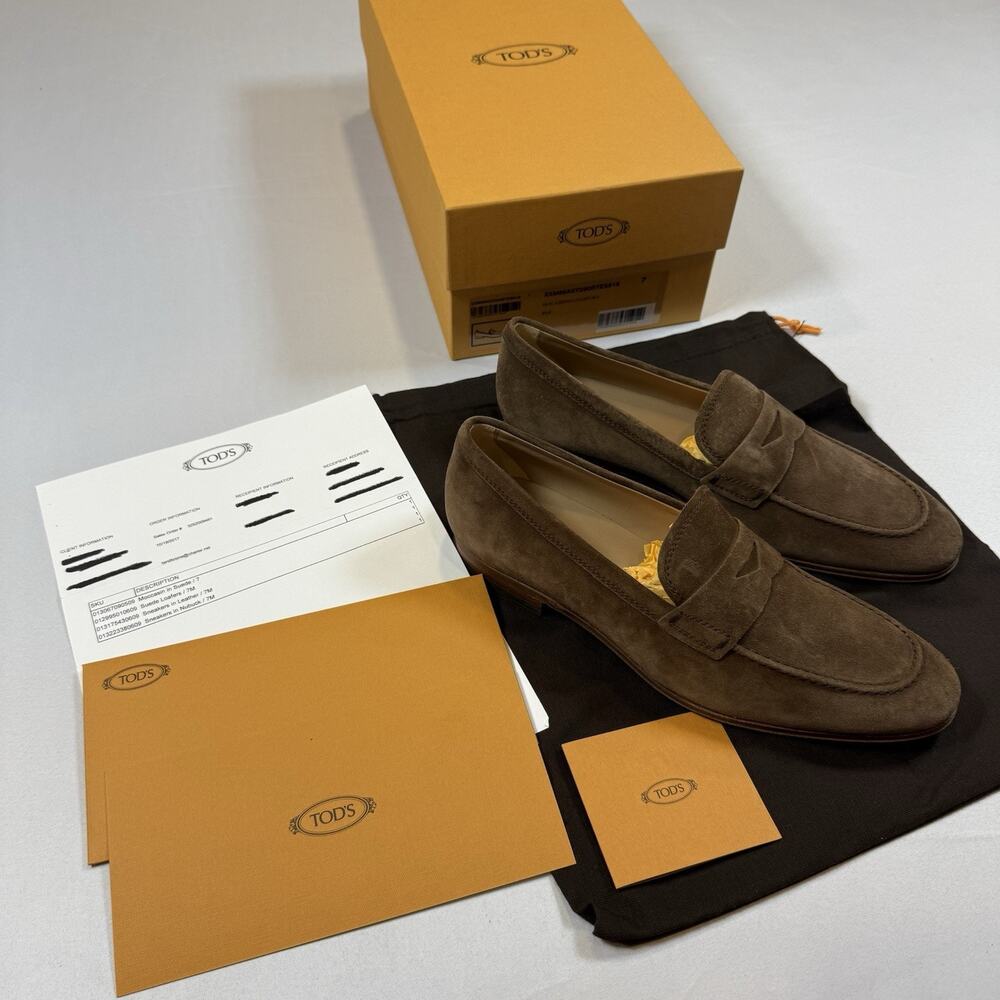 Tod’s MOCASSINO CUOIO Size 7UK/8.5US New In Box With Receipt MSRP $825